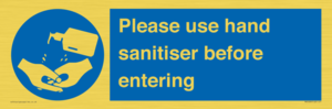 Please use hand sanitiser